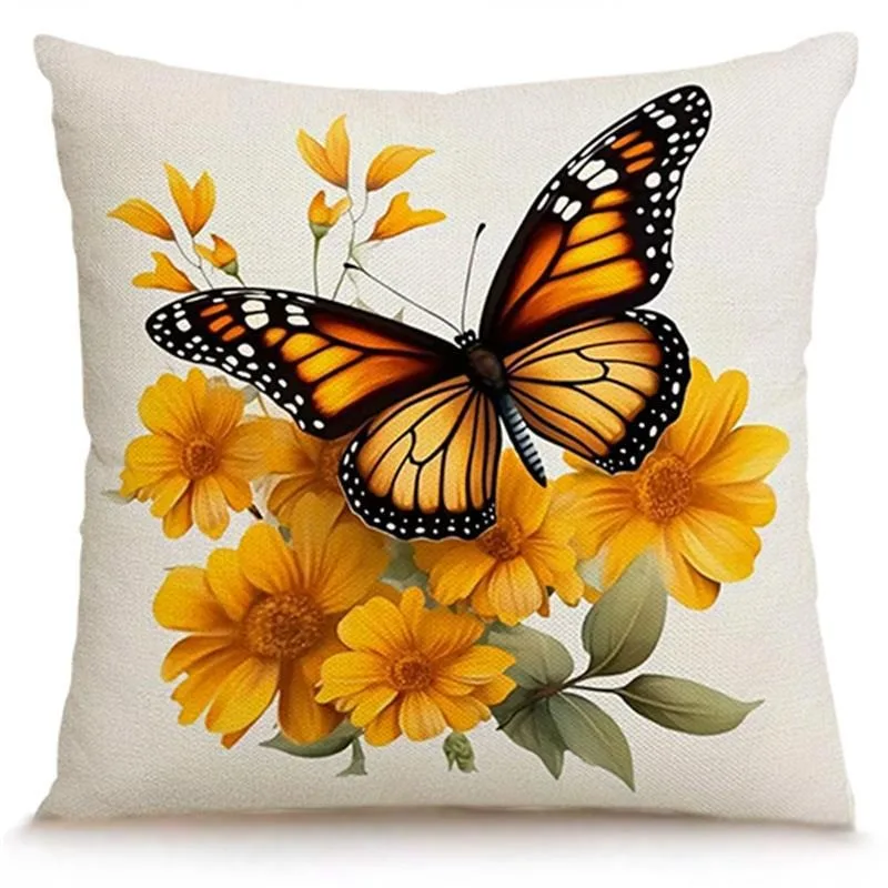 

Наволочка с принтом бабочек 40x40 см