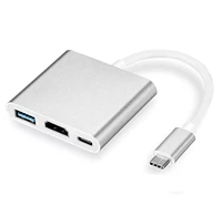 3 in 1 type c to hdmi compatible 1080p usb c converter hub for huawei usb 3 1 thunderbolt 3 type c switch to hdmi compatible
