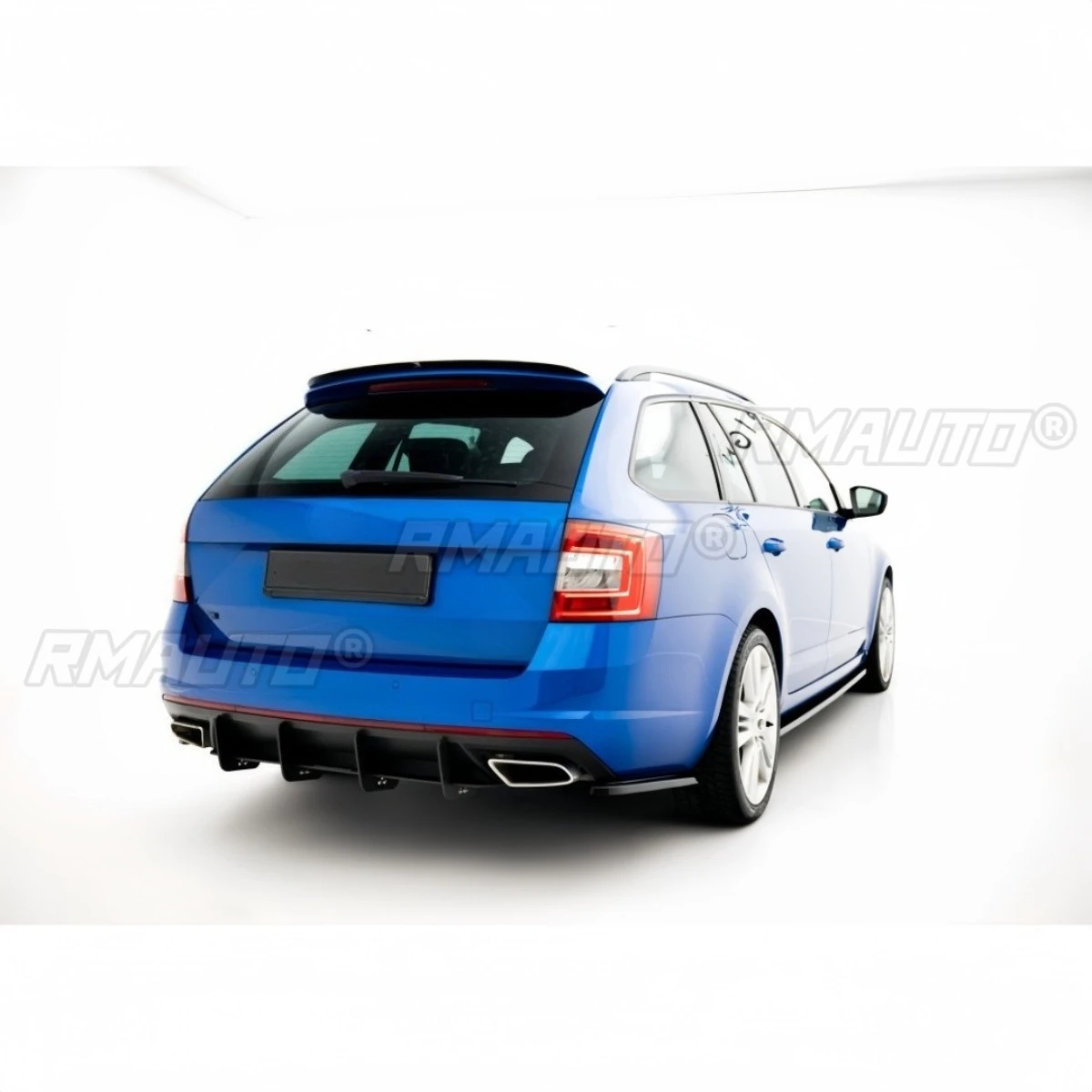 Фото Для Skoda Octavia MK3 RS хэтчбек/универсал 2013-2019: сплиттер, диффузор, спойлер, обвес, защита бампера, угловые накладки №5