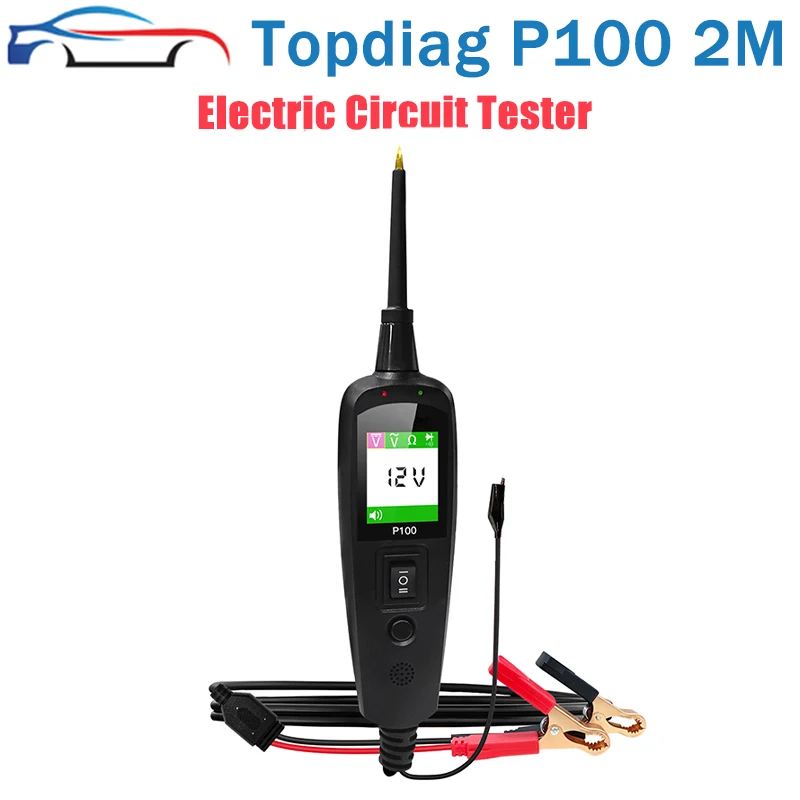 

TopDiag P100 Тестер электрических цепей Power Scan OBD2 Тестер батарей OBD Автомобильная диагностика Инструменты для авторемонта P100 2M pk jdiag P200