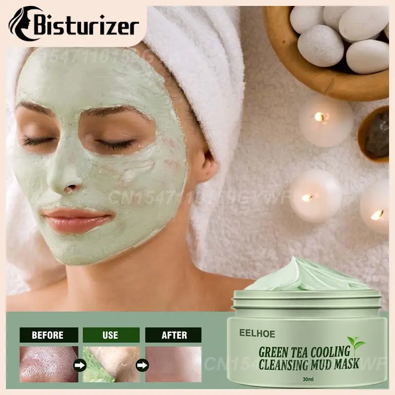 

Green Tea Cleansing Clay Stick Mask Exfoliating Acne Cleansing Skin Green Tea Moisturizing Hydrating Whitening Care Face TSLM2