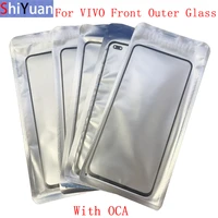 5pcs front outer glass lens touch panel cover for vivo x50 x30 x29 x27 x21 s6 s7 s7e z1x z6 glass lens with oca repair parts