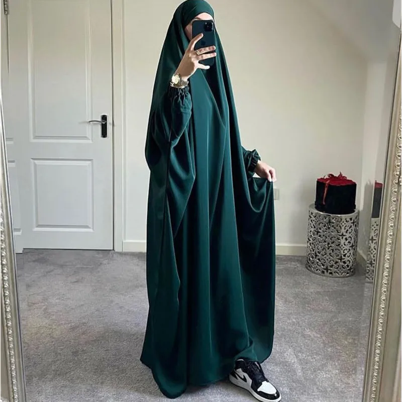 Modest Abaya Dubai Turkey Muslim Hijab Dress Long Khimar Prayer Clothes Jilbabs Islamic Clothing For Women  Robe Priere Djellaba
