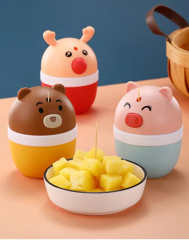 

Мультяшный Автоматический Дозатор для зубочисток, креативный домашний Держатель Для Зубочисток для гостиной, столовой, коробка для хранения