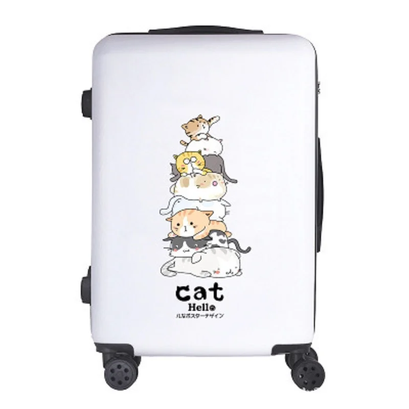 Cute Designer Luggage Trolley Case Cartoon Small Clear Universal Wheel Waterproof New Travel Boarding Password Box