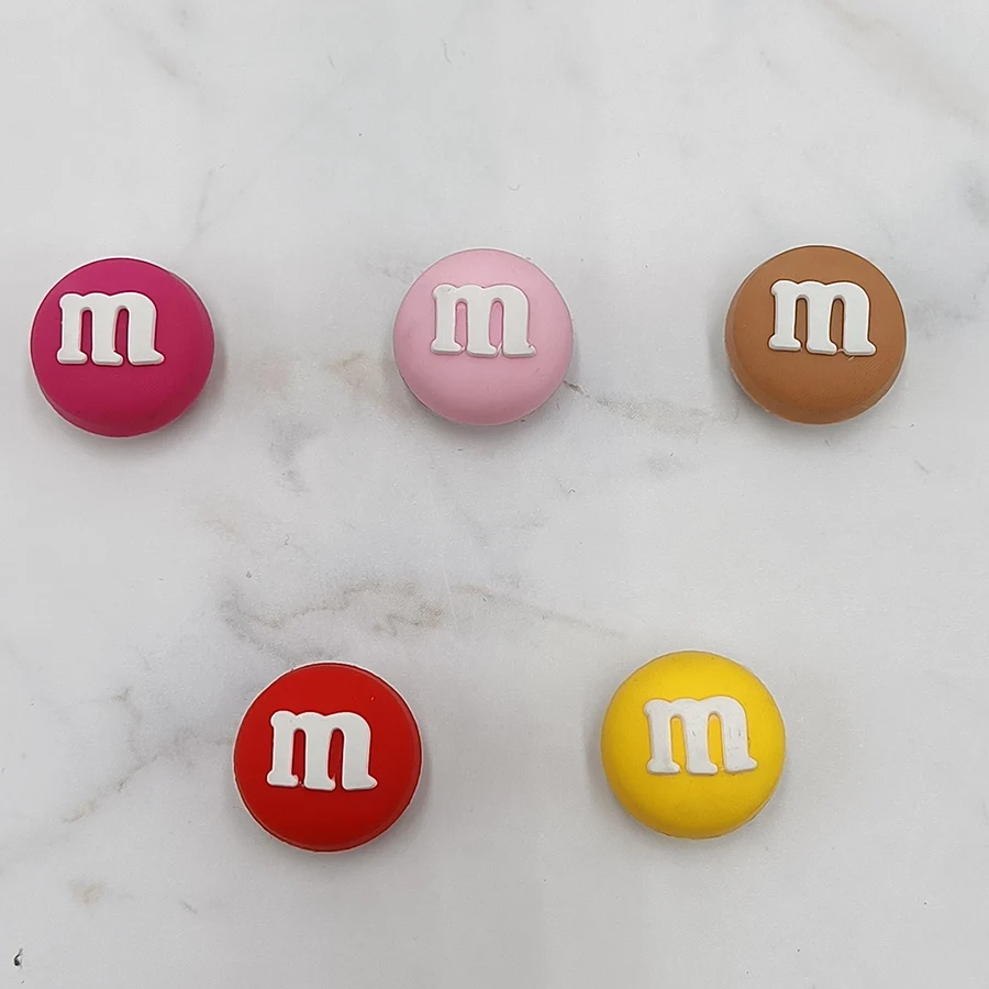 Single Sale 1Pcs PVC Shoe Charms Accessories Funny DIY Chocolate Beans Shoes Buttons Decoration Jibz For Croc Charms Kids Gift