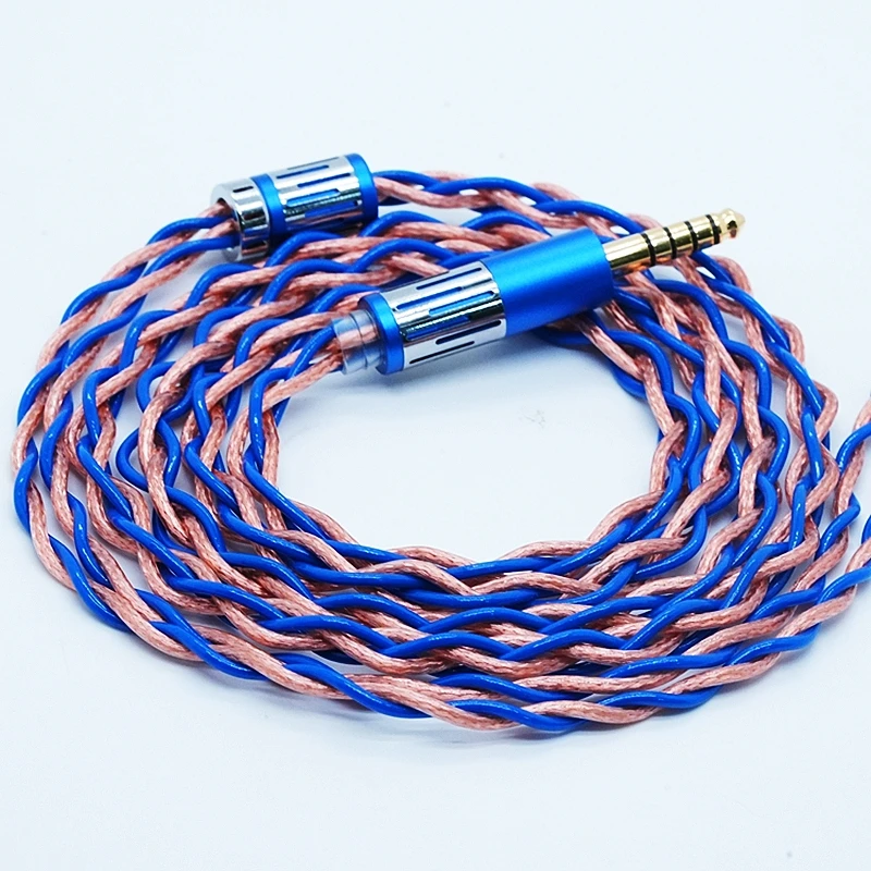 Фото XINHS L05 Blue Star 4-жильный кабель для наушников с синей медной оплеткой и монокристаллической медной головкой, для MMCX/0.78 2PIN/QDC/IE900 №2