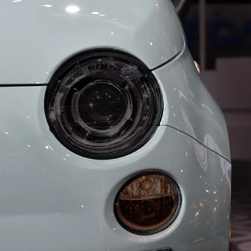 

Car Headlight Protection Tint Film Smoke Black TPU Protective Transparent Sticker For Fiat 500 Abarth 2013-2020 Accessories