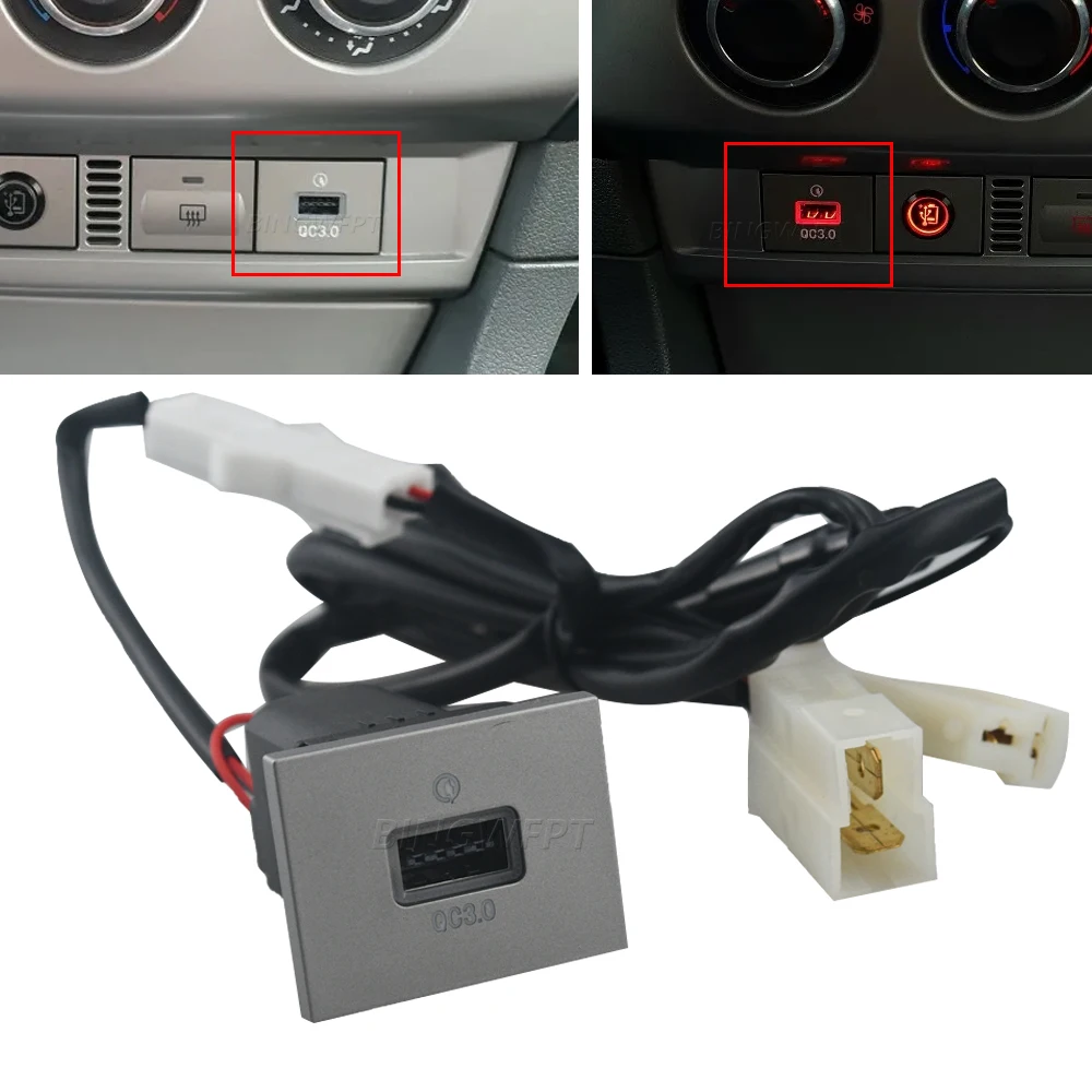 

Автомобильная USB-разъем для зарядки QC3.0, розетка для быстрого зарядного устройства 12 В/24 В, адаптер питания типа C PD для Ford Focus 2 MK2 2009 2010 2011