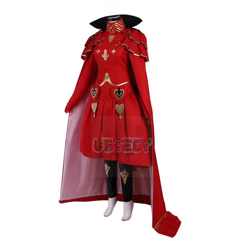 Фото UETEEY Fire Emblem Three Houses Edelgard Von Hresvelg Платье Костюм Хэллоуин Рождество Женская Красная Юбка Наряд Косплей Костюм №4
