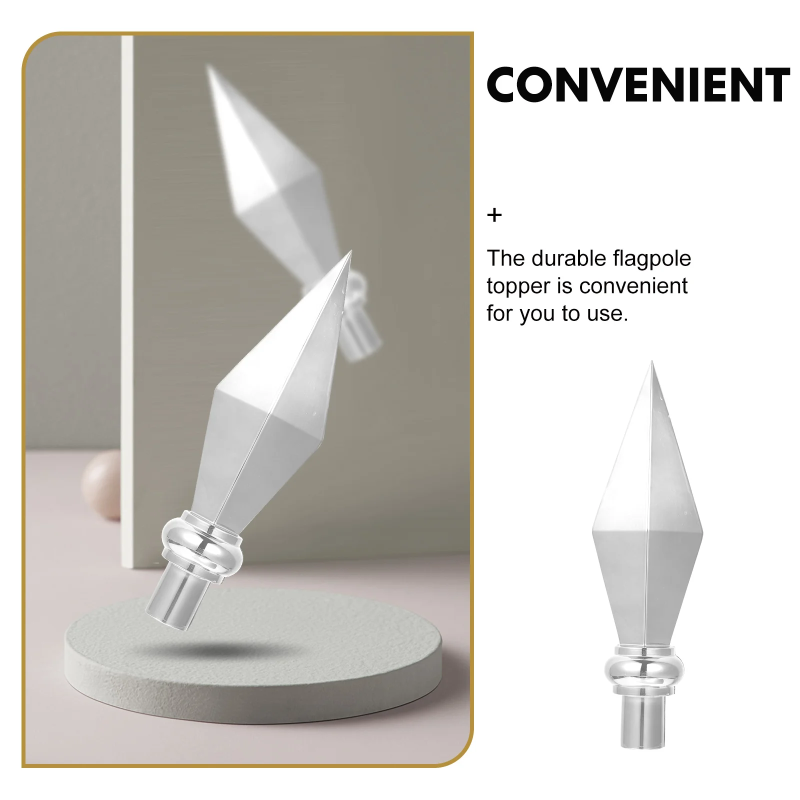 Головка флага председателя Прочный флагшток Украшенные замены из алюминиевого