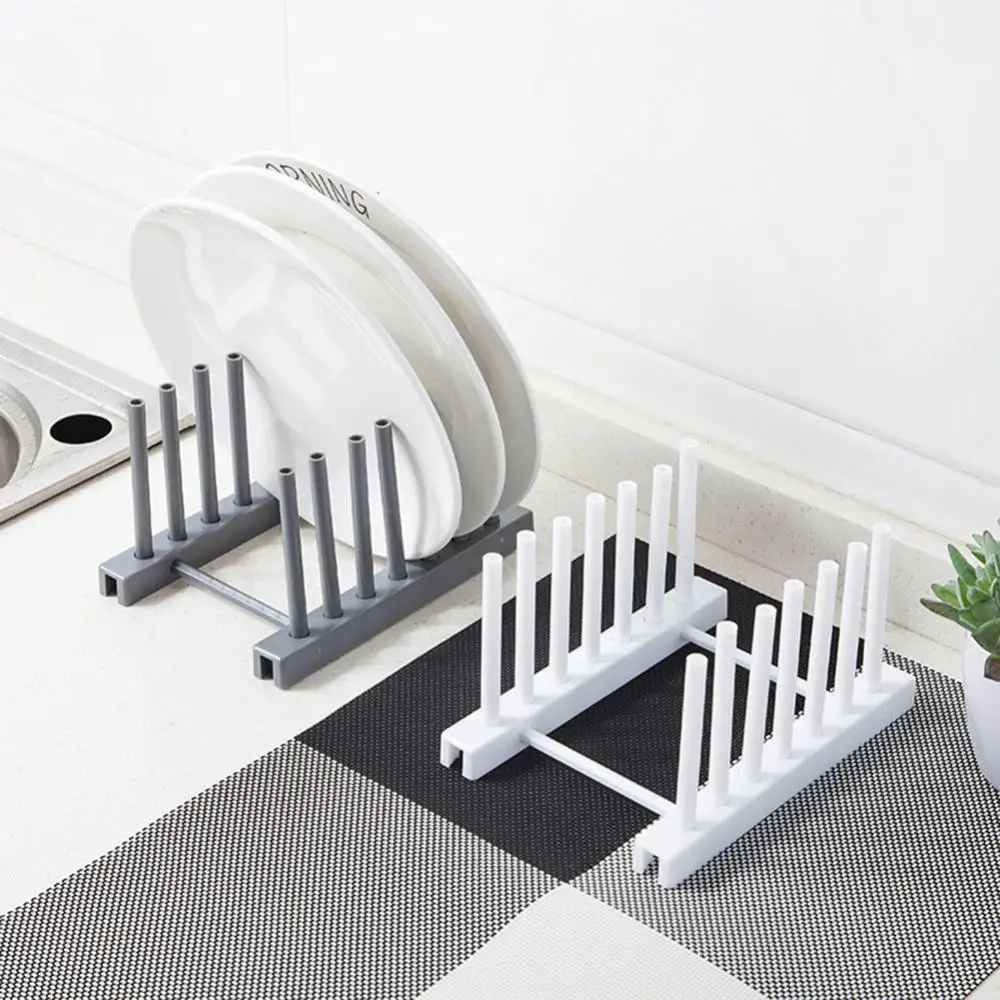 

Kitchen Organizer Accessories Pot Lid Holder ABS Storage Dish Drainer Spoon Holder Kitchen Pan Cover Drying Rack Plates Shelf