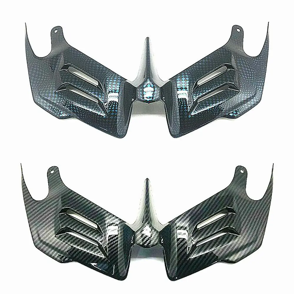 

For Yamaha YZF R25 R3 Motorcycle Accessories Hydro Dipped Carbon Fiber Finish Aerodynamic Winglet Front Fairing Fins Windshield