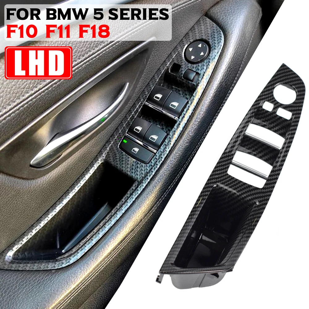 

Fit For BMW 5 Serie F10 F11 F18 520d 525d 530d 535i Carbon Fiber Car LHD RHD Interior Door Handle Inner Panel Pull Trim Cover