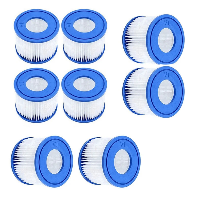 

Swimming Pool Replacement Filter Elements VI Inflatable Filter Elements For Bestway VI Lay-Z-Spa Miami 8PCS