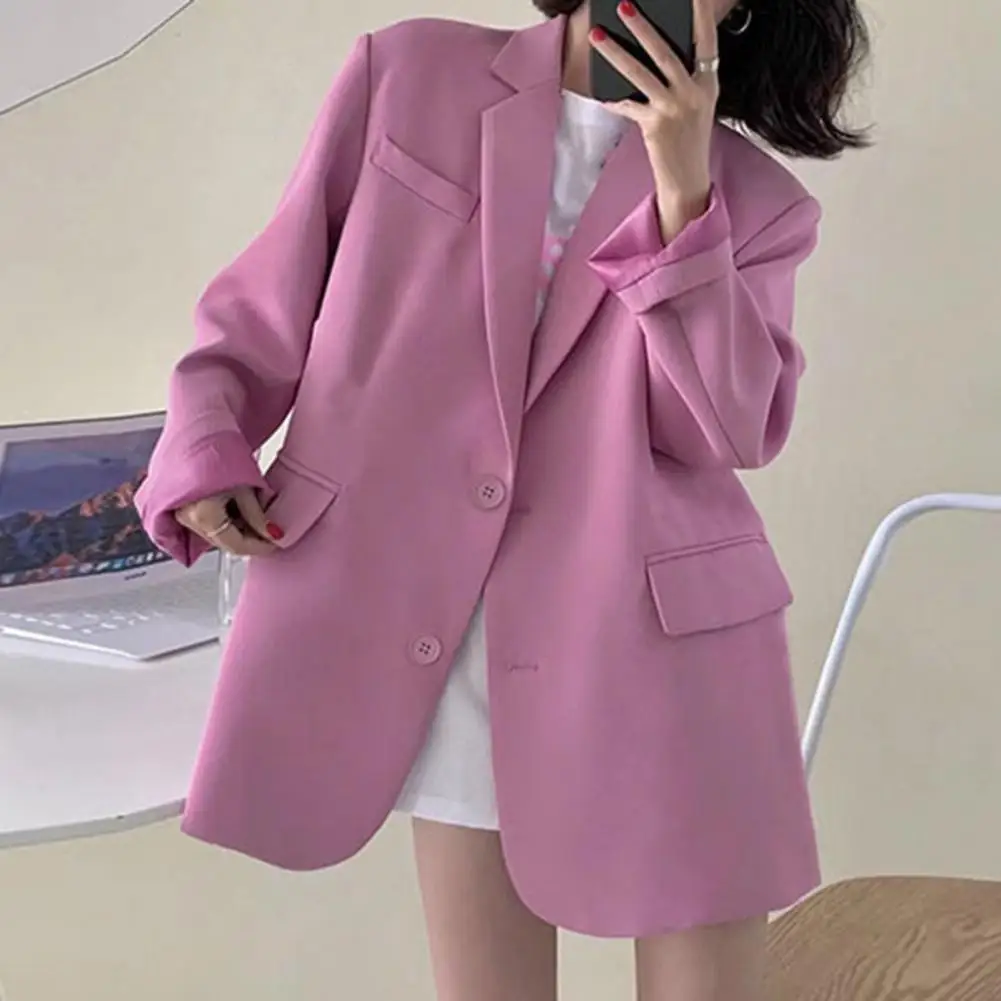 

Casual Blazer Long Sleeve Elegant Temperament Workwear Lady Notched Collar Business Blazer Suit Coat Suit Coat Outerwear