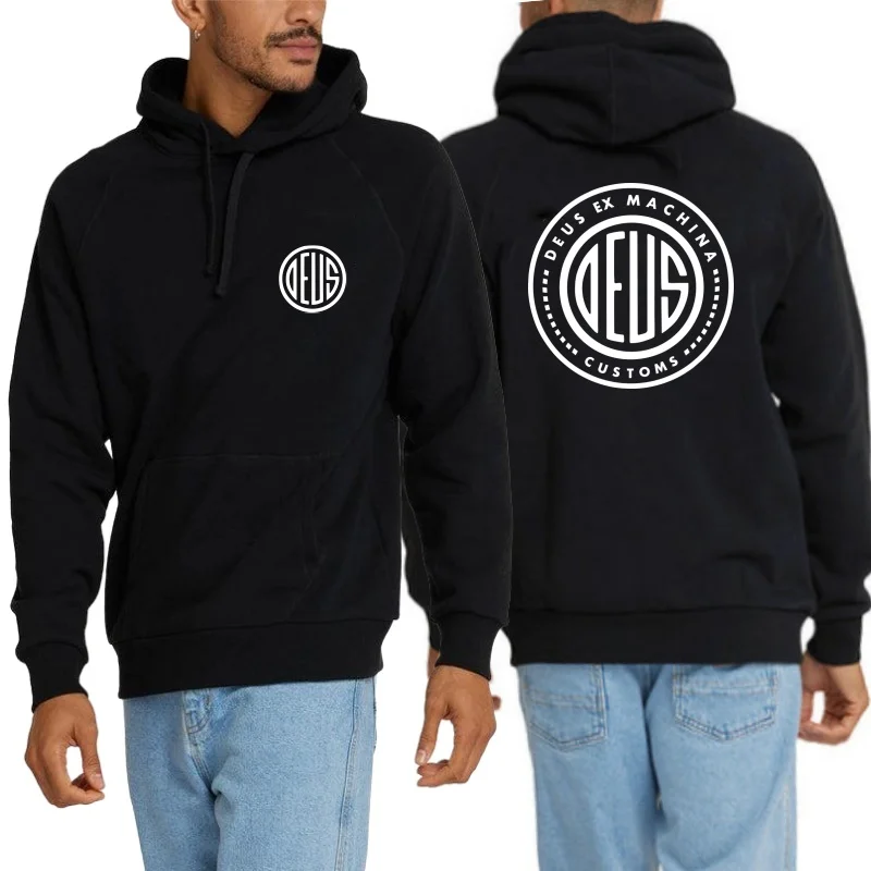 Y2K Новый весенне-осенний модный пуловер из чистого хлопка с буквенным принтом DEUS