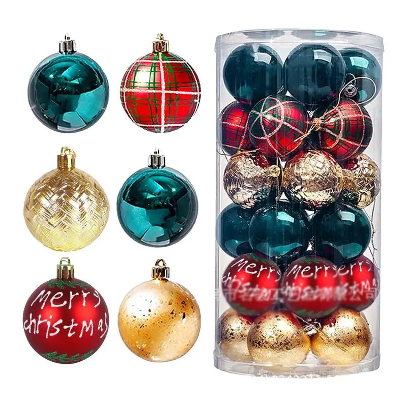 

Набор рождественских шаров, 30 шт., украшение для рождественской елки, подвеска для дома на Рождество, украшение для новогодвечерние, подарок...