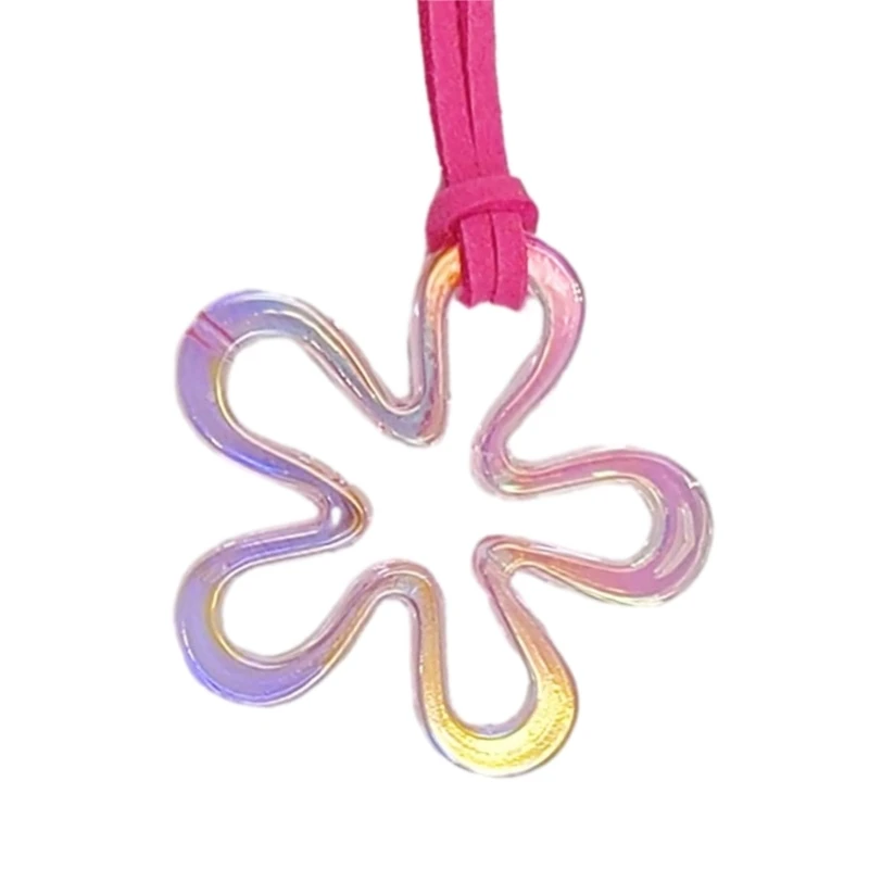 Уникальные выдолбленные ожерелья с подвеской в ​​виде цветка из акрилового