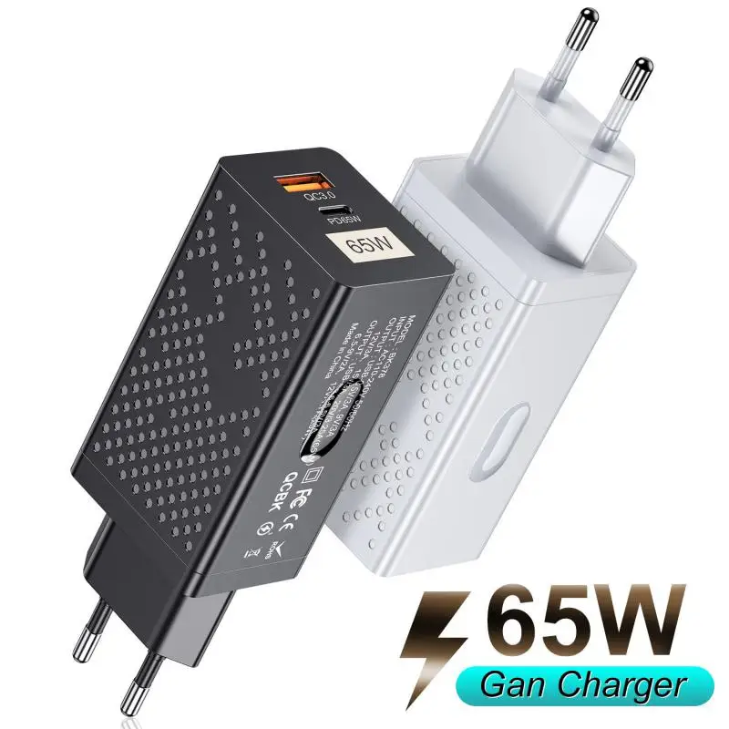 

65W PD USB Charger Quick Charge 3.0 For IPhone Samsung Xiaomi 12 Huawei 3 Ports Fast Wall Adapter Mobile Phone Type C Chargers