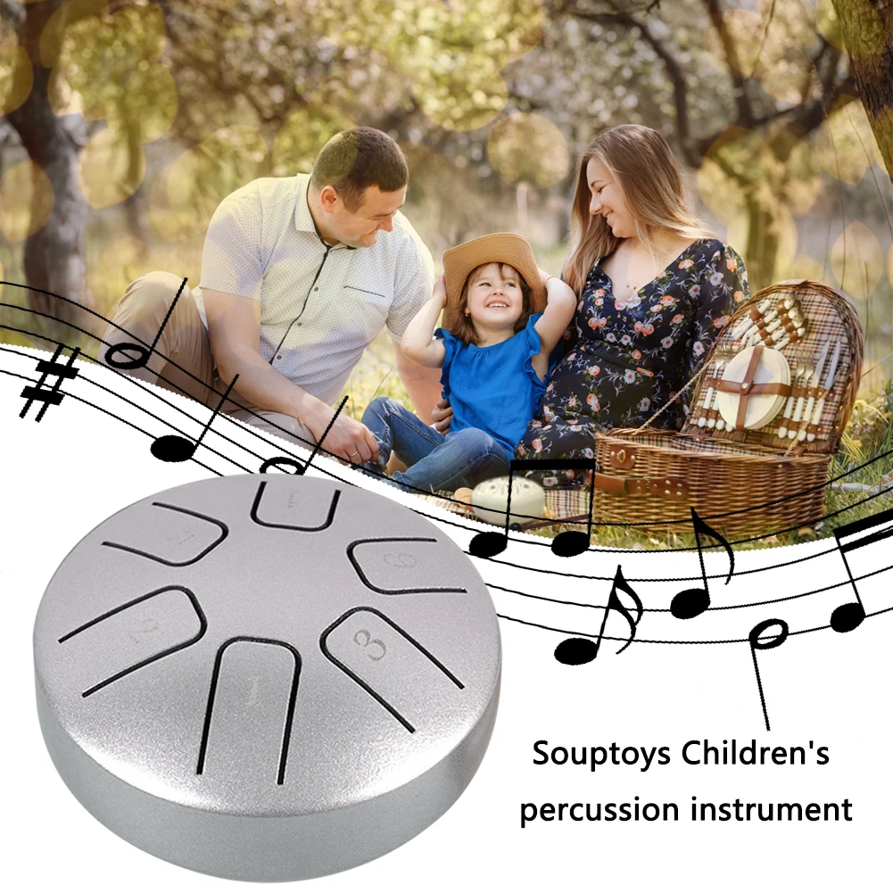 

6 Tone Tongue Drum Funny Children Percussion Instrument with Drumsticks for Yoga Meditation Performance Musical Instruments