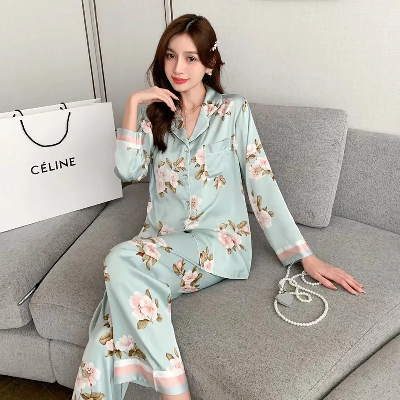 2022 new sexy pajamas women's ice silk home wear hot style  женское бельё  pajamas for women