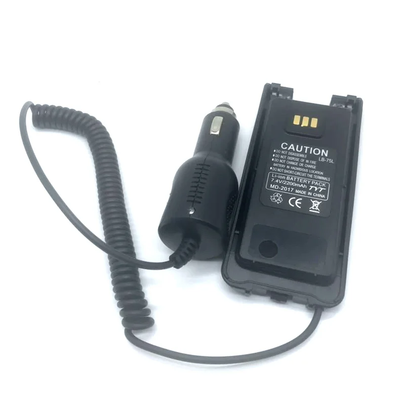 Original TYT Walkie Talkie 12V-24V Battery Eliminator Car Charger For TYT MD-2017 MD2017 RT82 DMR Digital Ham Radio Accessories