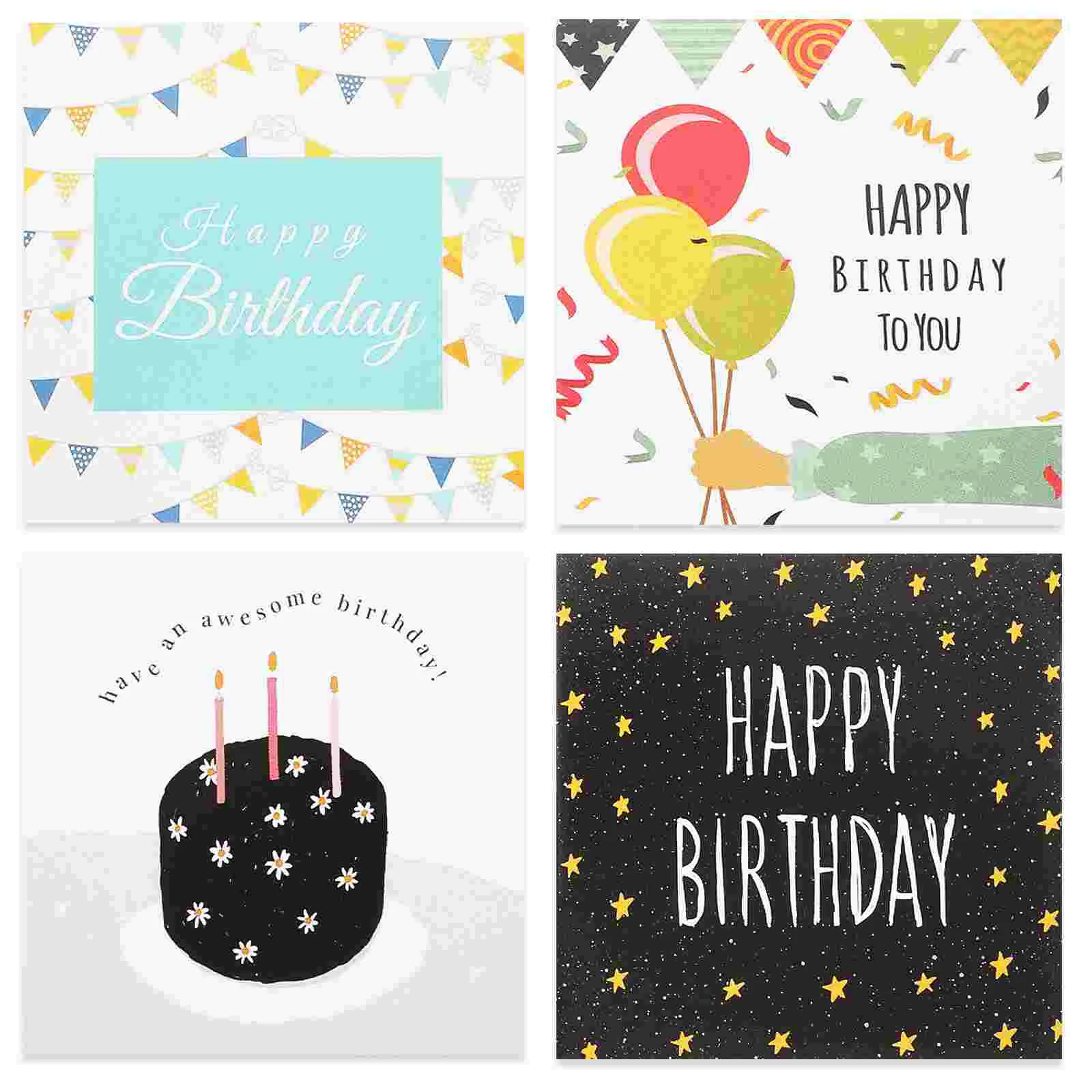 

Birthdayforhappy Assorted Set Her Boyfriend Employees Daughter Assortment Bulk Message Note Party Wedding Blank Greeting Paper