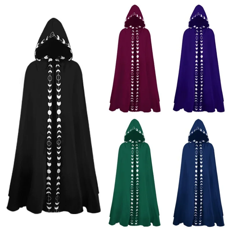 

Halloween Hooded Cloak Medieval Literature and Art Multicolor Cloak Cosplay Costumes Film and Television Novelty Clothing