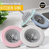 durable silicone wheat straw filter anti clog flexible sink strainer bathroom shower drains cover sewer hair catches filter stra