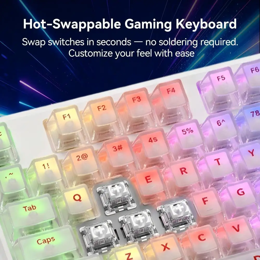 Фото Игровая клавиатура DarkBeacon 80% проводная, 87 клавиш TKL, с магнитными переключателями HE, для PS4, Xbox, ПК, ноутбуков, Mac, раскладка US/Русская/ASNI №4