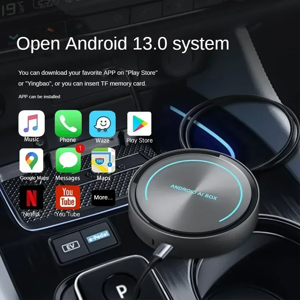 2024 Новый CarPlay ai Box Android13 Smart TV Android Auto Apple 3в1 Смарт-адаптер Встроенный Netflix YouTube Play Store