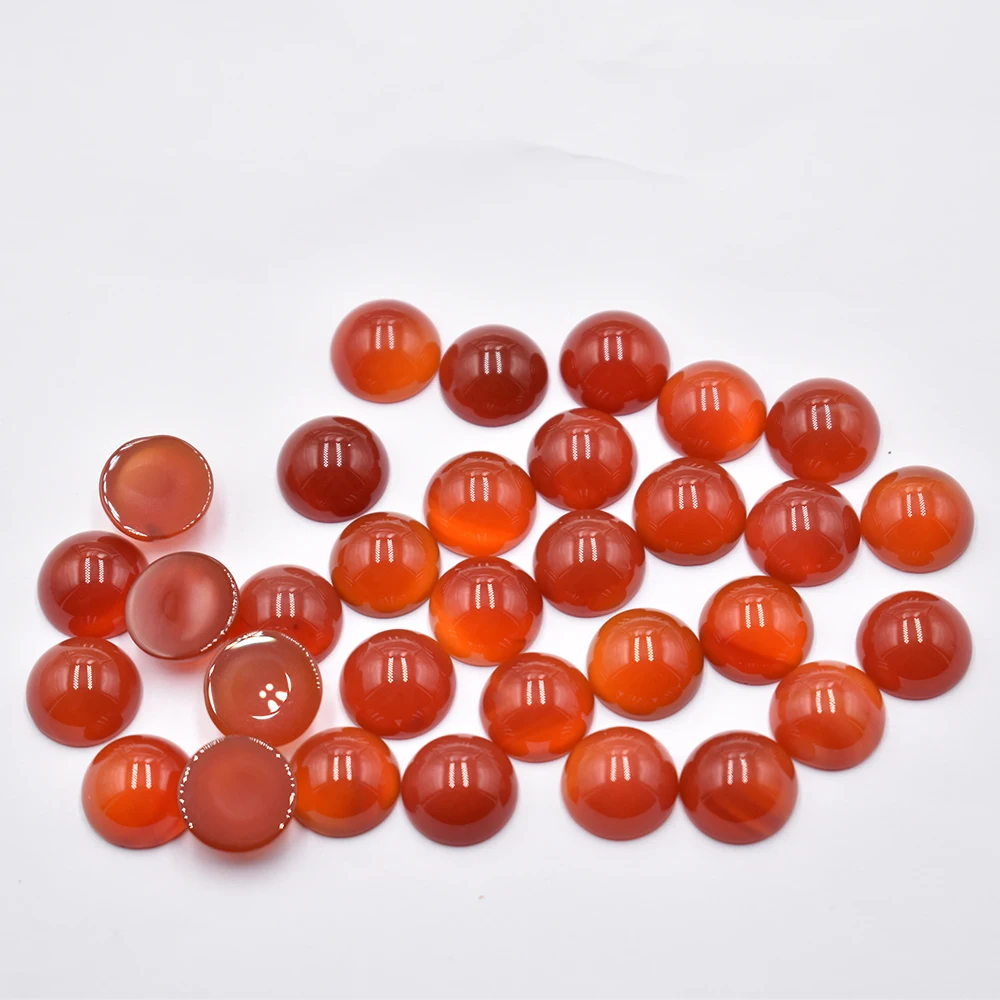 

2020 fashion high quality natural red onyx round shape CAB CABOCHON stones beads 12mm wholesale 50pcs/lot free shipping