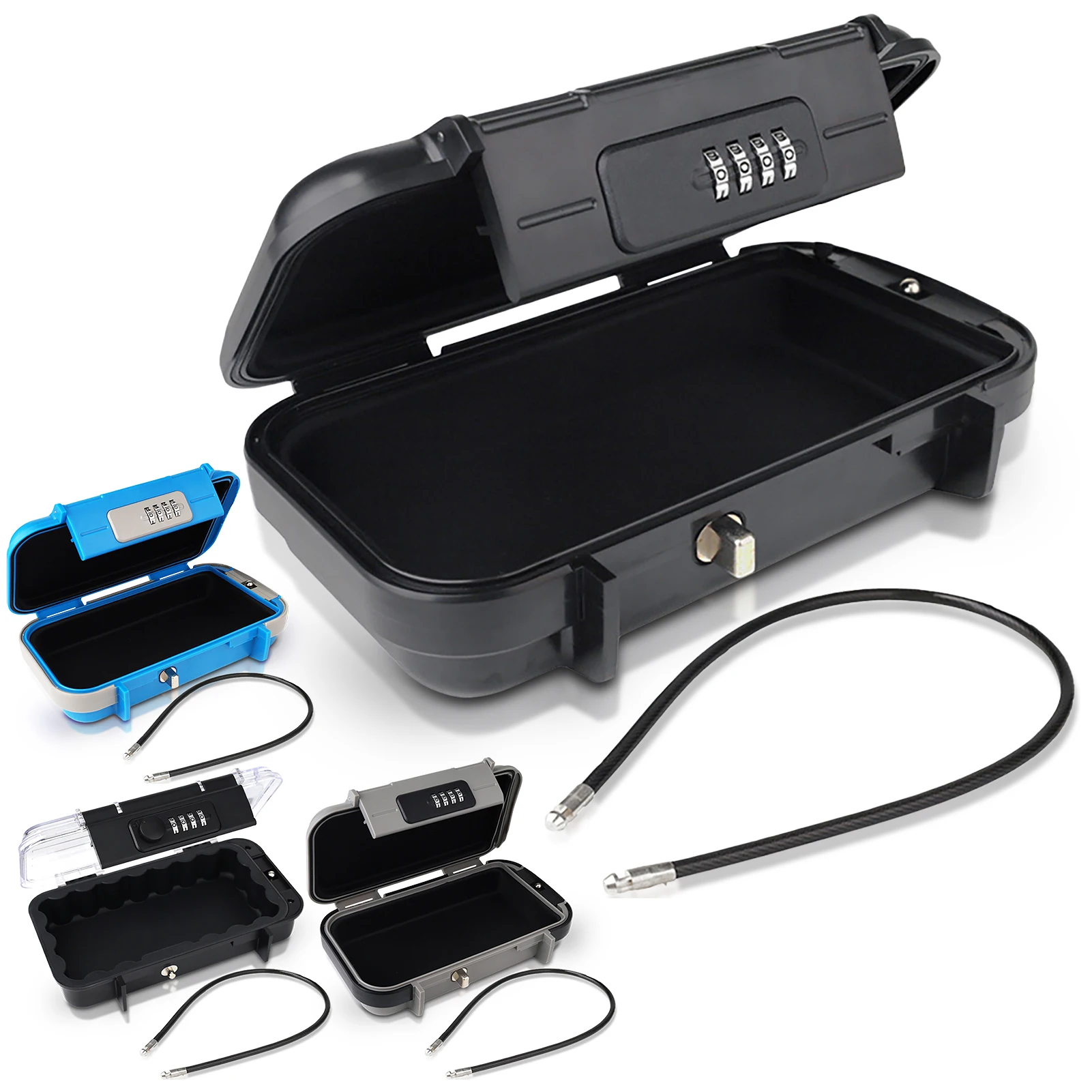 Дорожный сейф большой кодовый водонепроницаемый ящик с замком для ключей