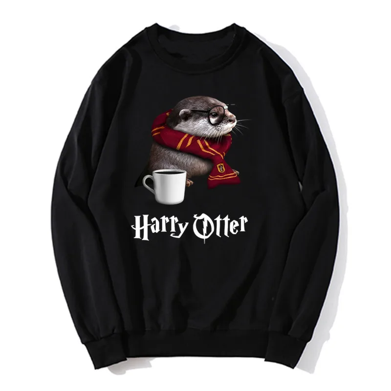 Забавная толстовка с вырезом и надписью Just Anotter Day для влюбленных Otter веселый Мужской Хлопковый пуловер свитшоты Повседневный свитер оверсайз уличная одежда