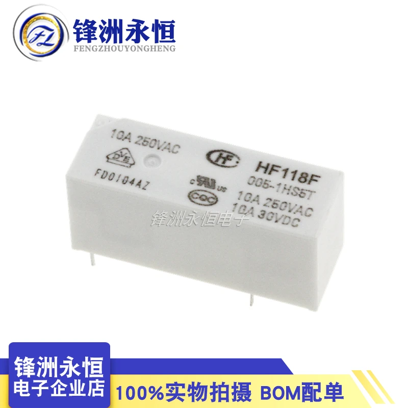5 шт. ВЧ-реле HF118F-005-1HS5T HF118F-012-1HS5T HF118F-024-1HS5T HF118F 4-контактное 10A В 12 24 силовое реле