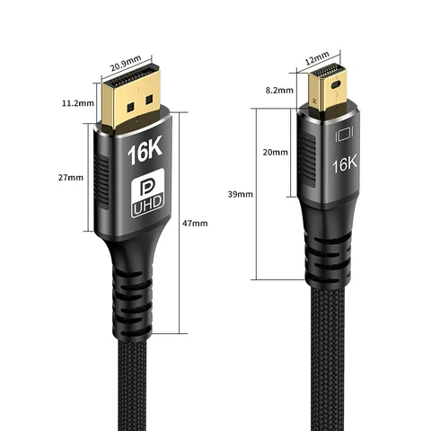 Кабель Mini DP to DP 2.1  для MacBook