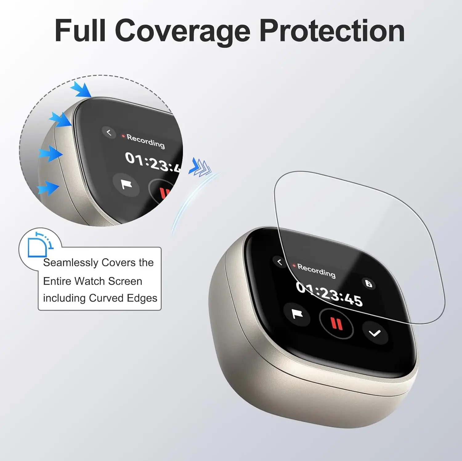 Фото Набор из 2-5 шт. защитных пленок для наушников Anker Soundcore Liberty 5 Pro Max, гибкая защитная пленка для экрана с высокой прозрачностью и защитой от царапин №4