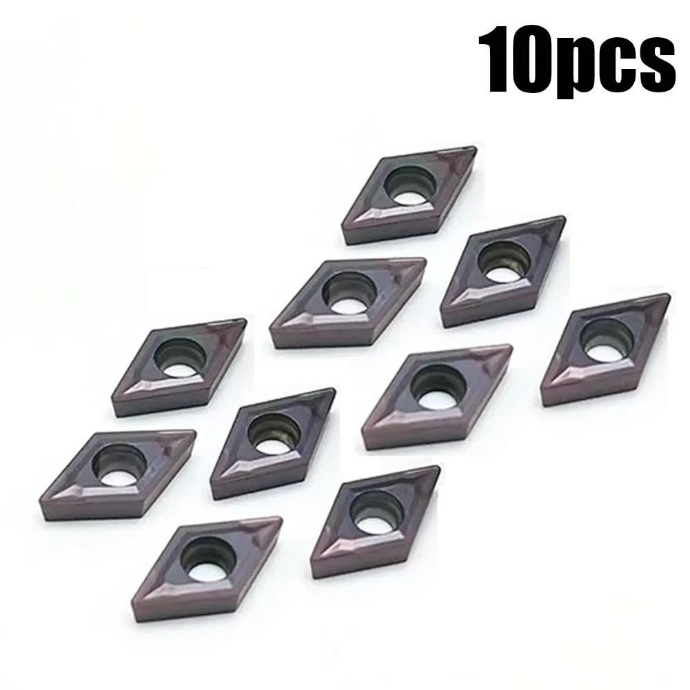 

10PC Carbide Inserts DCMT21.51 DCMT070204 VP15T For SDJCR SDNCN SDQCR Series Lathe Turning Tool Holder Boring Bar Power Tools