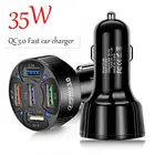 Автомобильное зарядное устройство с 5 USB-портами, Quick Charge 3,0, универсальное быстрое зарядное устройство для прикуривателя, автомобильное зарядное устройство, адаптер для IPhone, Samsung, Huawei
