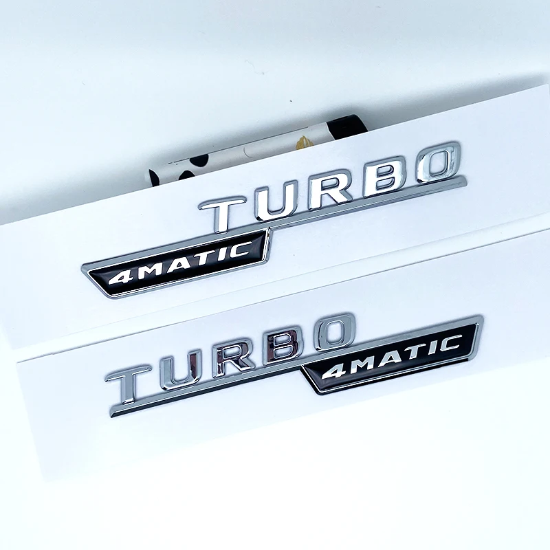 

3d ABS черный логотип Turbo 4MATIC эмблема значок на крыло автомобиля для Turbo 4matic наклейка аксессуары