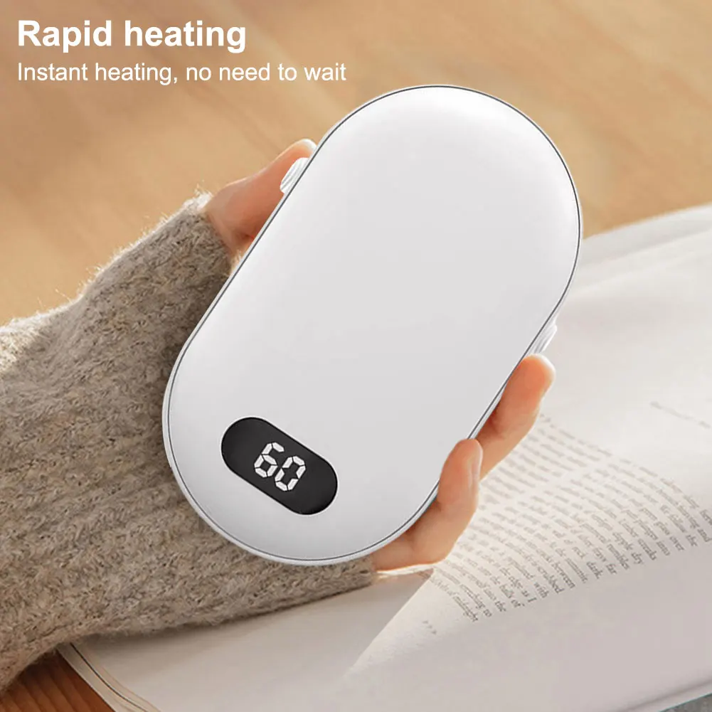 Электрическая грелка для рук 2 в 1 дисплей температуры и регулируемый внешний