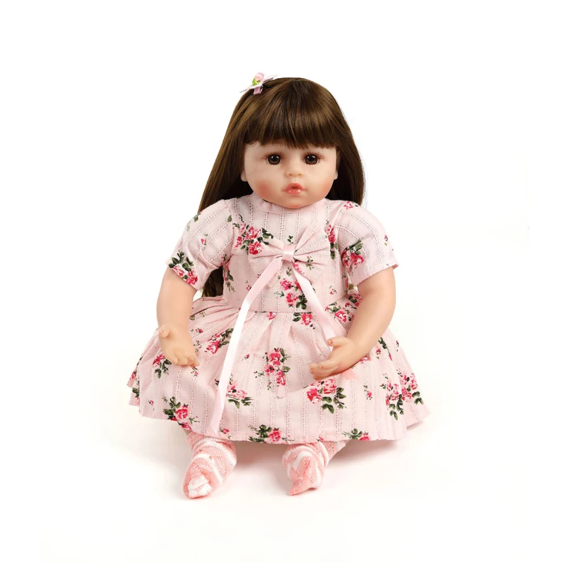 

45cm Silicone Reborn Doll Imitation Baby Doll Baby Comfort Toy Dressing Doll Child Partner Interest Training Toy