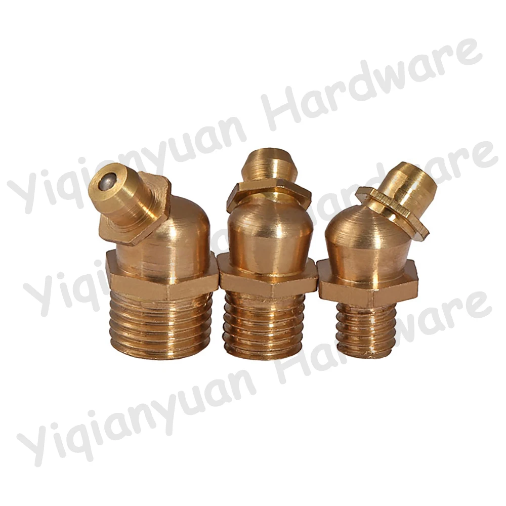 Латунные смазочные соски DIN71412 M3 ~ M16 10 шт. конусный Тип 45 ° 90 и прямые фитинги для
