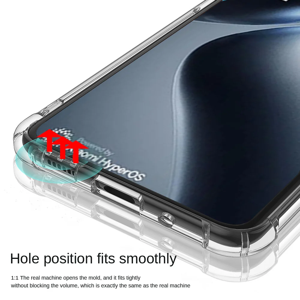 Ультратонкий прозрачный силиконовый чехол для Xiaomi 14 T Pro 5G оболочка подушки