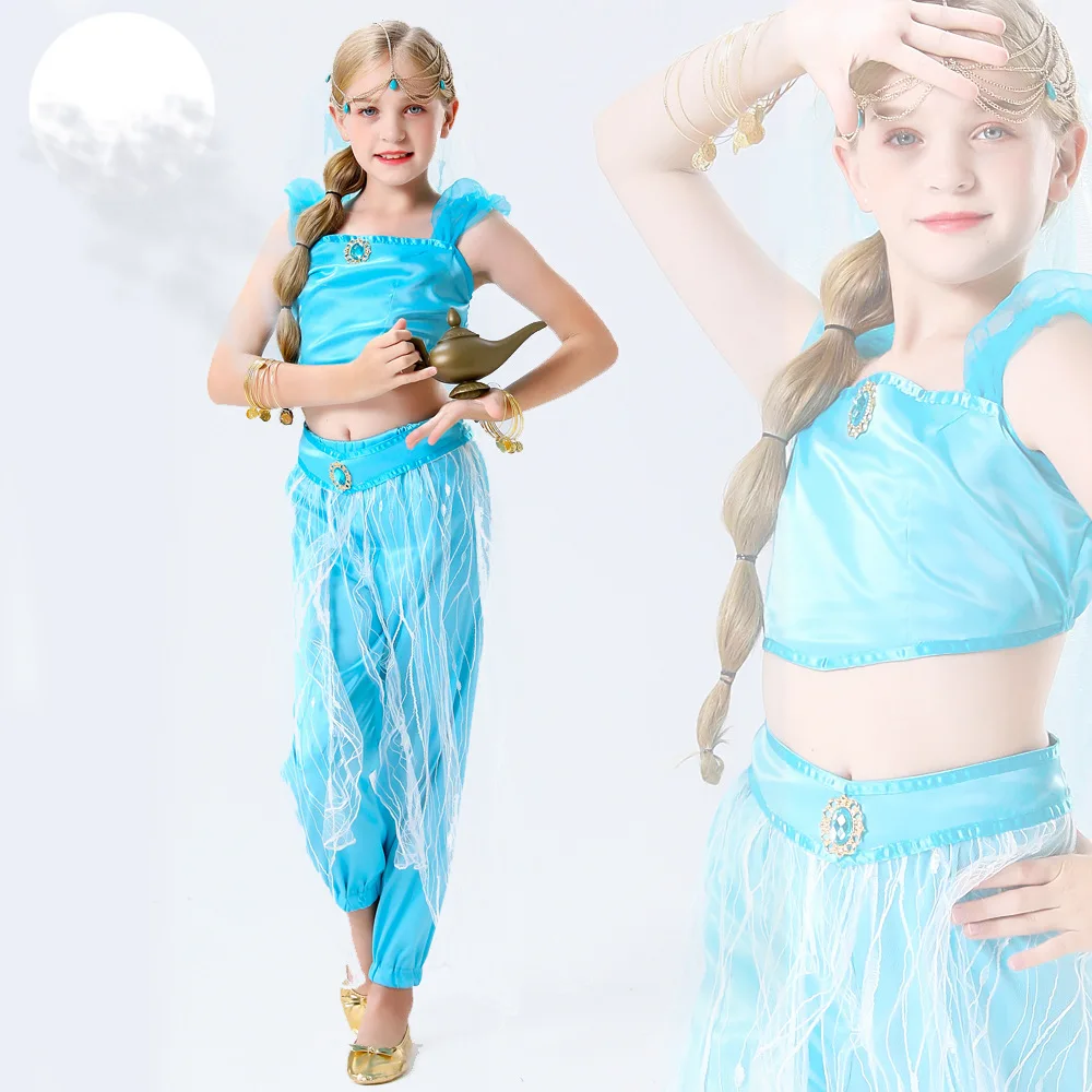 

Children's Fairy Tale Jasmine Princess Role-playing Costume