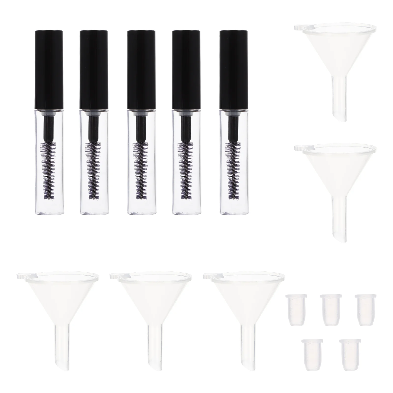 

1set Refillable Clear Empty Mascara Bottles with Funnel Small Mascara Container