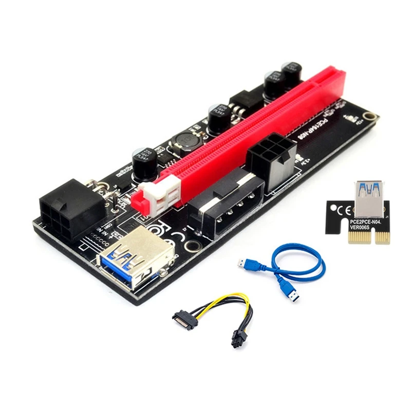 

Карта изображения выделенная Адаптерная карта 60 см Ver009s PCI-E Райзер-карта Pcie 1X до 16X USB 3,0 кабель для передачи данных Майнинг биткоинов