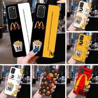hot mcdonalds metrocard french fries phone case for samsung galaxy s21 plus ultra s20 fe m11 s8 s9 plus s10 5g lite 2020