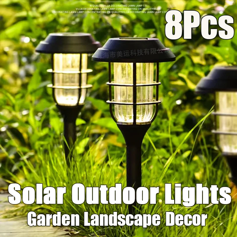 

8Pcs Gardens Solar Lawn Lights Outdoors LED Courtyard Lamps Household Waterproof Villa Landscape Decoration Mini Street Lighting